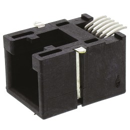 5 pcs - Molex 85502 Series Female RJ12 Connector, Surface Mount, Cat3, UTP Shield