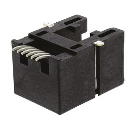 5 pcs - Molex 85502 Series Female RJ12 Connector, Surface Mount, Cat3, UTP Shield