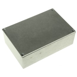 1 pcs - Hammond 1590 Series Natural Die Cast Aluminium Enclosure, IP54, Natural Lid, 145 x 95 x 49.1mm
