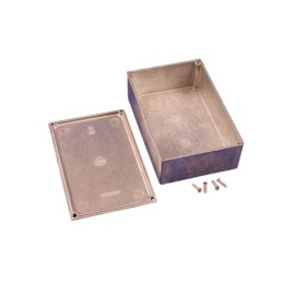 1 pcs - Hammond 1590 Series Natural Die Cast Aluminium Enclosure, IP54, Natural Lid, 145 x 95 x 49.1mm