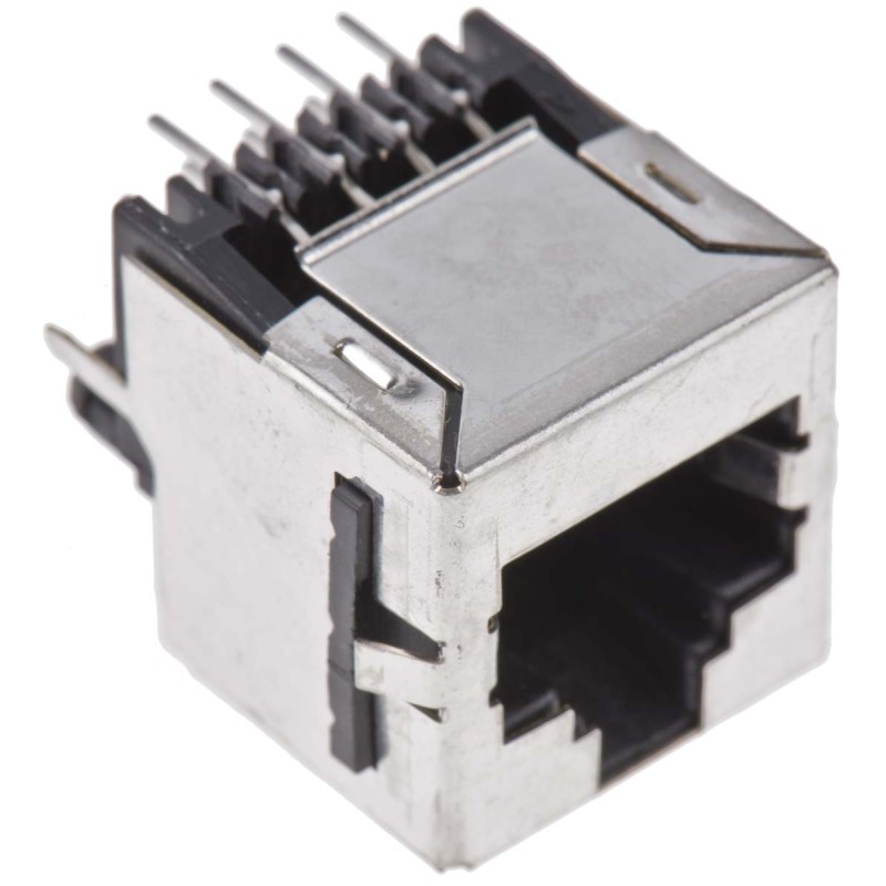 5 pcs - TE Connectivity 5557969 Series Female RJ45 Connector, Through Hole, Cat3