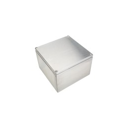 1 pcs - RS PRO Unpainted Stainless Steel Terminal Box, IP66, 175 x 175 x 120mm