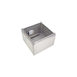 1 pcs - RS PRO Unpainted Stainless Steel Terminal Box, IP66, 175 x 175 x 120mm