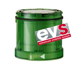 1 pcs - Werma KS71 Series Green EVS Effect Flashing Light Element, 24 V, LED Bulb, DC
