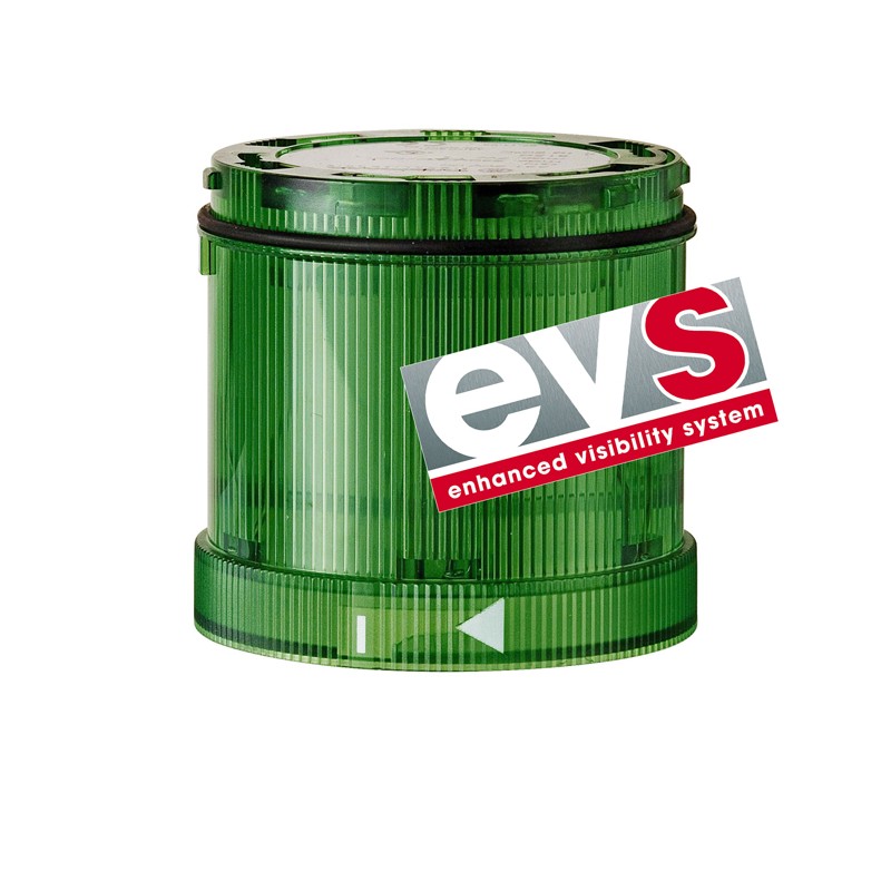 1 pcs - Werma KS71 Series Green EVS Effect Flashing Light Element, 24 V, LED Bulb, DC