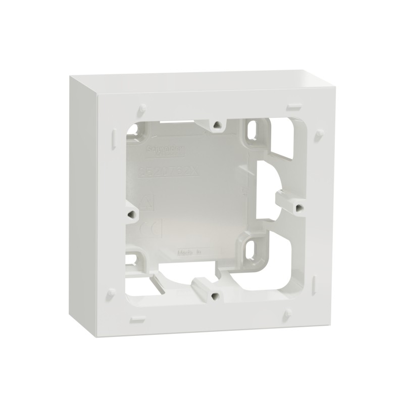 1 pcs - Odace White Gloss Thermoplastic Junction Box, Surface Mount Mount, 1 Gangs, 213 x 60mm