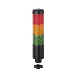 1 pcs - Werma Kompakt 37 Series Red/Green/Yellow Buzzer Signal Tower, 3 Lights, 12 V, Built-In
