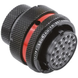 1 pcs - Souriau Circular Connector, 26 Contacts, Cable Mount, Plug, Female, IP67, 8STA Series