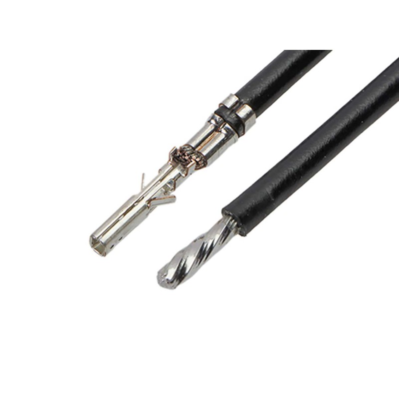 5 pcs - Molex Female Micro-Fit 3.0 to Unterminated Crimped Wire, 225mm, 0.50mm², Black