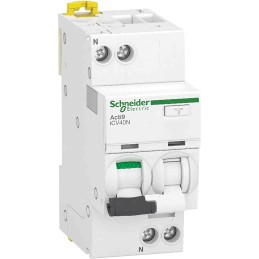 1 pcs - Schneider Electric RCBO, 16A Current Rating, 1P Poles, 30mA Trip Sensitivity, Acti9 Range