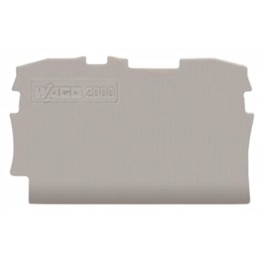 5 pcs - Wago TOPJOB S, 2000 Series End and Intermediate Plate for Use with 2000 Series Terminal Blocks