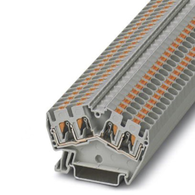 5 pcs - Phoenix Contact PTS 4-QUATTRO Series Feed Through Terminal Block, Push In Termination