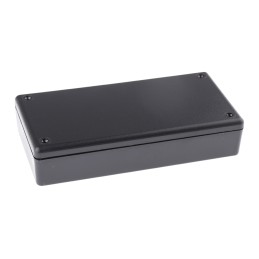 1 pcs - Hammond 1599 Series Black Flame Retardant ABS Enclosure, IP54, Black Lid, 170 x 85 x 34mm