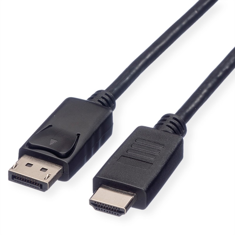 1 pcs - Roline Male DisplayPort to Male HDMI Display Port Cable, 1920 x 1200, 1m