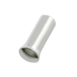 500 pcs - RS PRO Bootlace Ferrule, 10mm Pin Length, 3.2mm Pin Diameter, 4mm² Wire Size, Silver