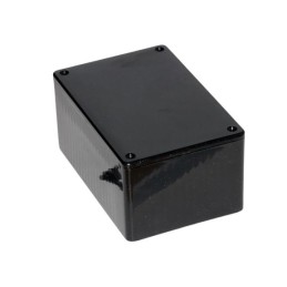 1 pcs - Hammond 1591 Series Black Flame Retardant ABS Enclosure, IP54, Black Lid, 120 x 80 x 59mm