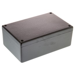 1 pcs - Hammond 1594 Series Black Flame Retardant ABS Enclosure, IP54, Black Lid, 167 x 107 x 64.9mm