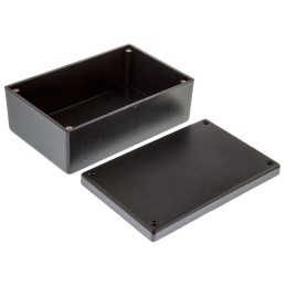 1 pcs - Hammond 1594 Series Black Flame Retardant ABS Enclosure, IP54, Black Lid, 167 x 107 x 64.9mm