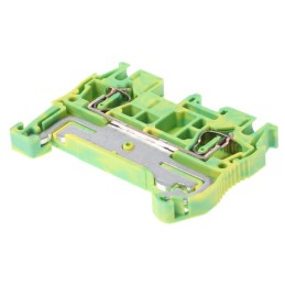 5 pcs - Phoenix Contact ST 2.5-PE Series Green/Yellow DIN Rail Terminal Block, 0.08 - 4mm², Single-Level, Spring Clamp