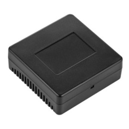 1 pcs - RS PRO Black ABS General Purpose Enclosure, IP20, IK06, Black Lid, 100 x 100 x 35.3mm