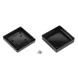 1 pcs - RS PRO Black ABS General Purpose Enclosure, IP20, IK06, Black Lid, 100 x 100 x 35.3mm
