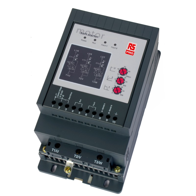 1 pcs - RS PRO Soft Starter, Soft Start, 75kW @ 400Vac, 187 - 575 V ac, 3 Phase, IP42, 150 Amps