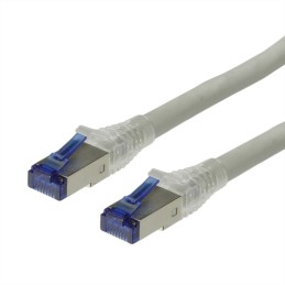 1 pcs - Roline Cat6a Male RJ45 to Male RJ45 Ethernet Cable, S/FTP, Grey LSZH Sheath, 50m, Low Smoke Zero Halogen (LSZH)