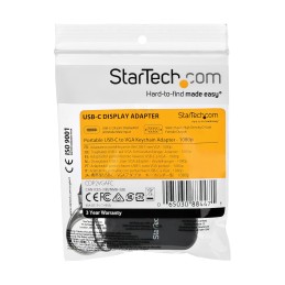 1 pcs - StarTech.com USB C to VGA Adapter, USB C, 1 Supported Display(s) - 1920 x 1080 @ 60Hz