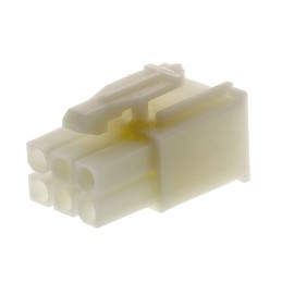 500 pcs - TE Connectivity, Mini-Universal MATE-N-LOK Male Connector Housing, 4.2mm Pitch, 6 Way, 2 Row