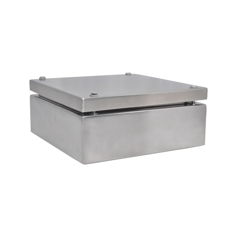 1 pcs - RS PRO 304 Stainless Steel Enclosure, IP66, 200 mm x 200 mm x 81mm