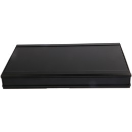 1 pcs - RS PRO Black Extruded Aluminium Heat Sink Case, IP40, Black Lid, 300 x 200 x 41mm