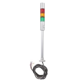 1 pcs - Patlite LR4 Series Coloured Buzzer Signal Tower, 3 Lights, 24 V dc, Pole Mount