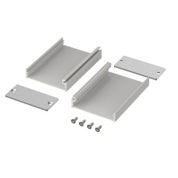 1 pcs - Bopla Filotec (Set) Series Aluminum (Anodized) Aluminium Enclosure, IP40, Aluminum (anodized) Lid, 80 x 55.3 x 24.4mm