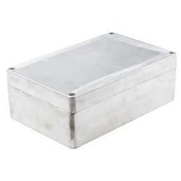 1 pcs - RS PRO Silver Die Cast Aluminium Enclosure, IP66, Silver Lid, 280 x 180 x 100mm