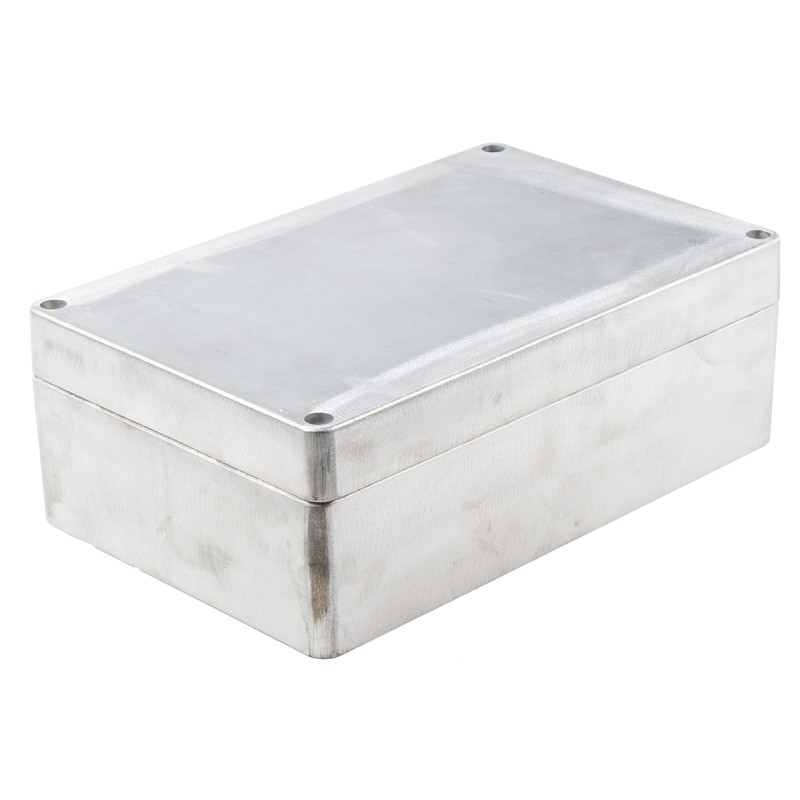 1 pcs - RS PRO Silver Die Cast Aluminium Enclosure, IP66, Silver Lid, 280 x 180 x 100mm