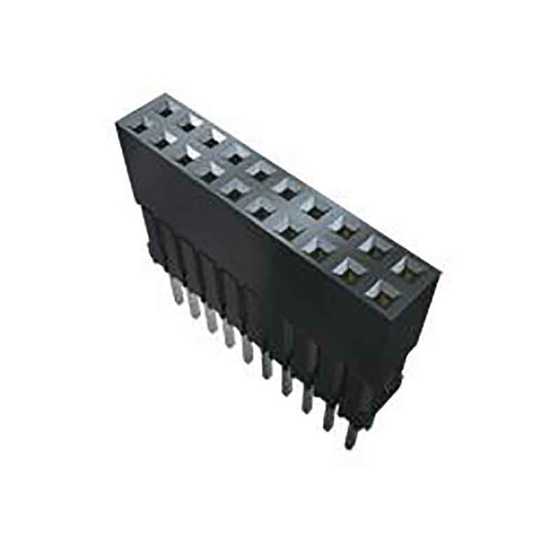 5 pcs - Samtec ESQ Series Straight Through Hole Mount PCB Socket, 8-Contact, 1-Row, 2.54mm Pitch, Solder Termination
