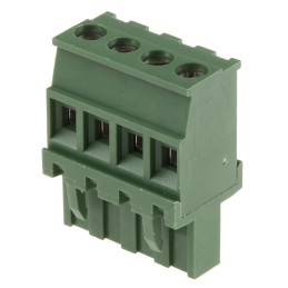 5 pcs - RS PRO 5.08mm Pitch 4 Way Pluggable Terminal Block, Plug, Cable Mount, Screw Termination