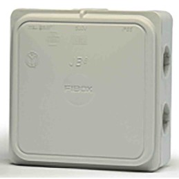 1 pcs - Fibox Grey Polypropylene Junction Box, IP65, 110 x 110 x 49mm