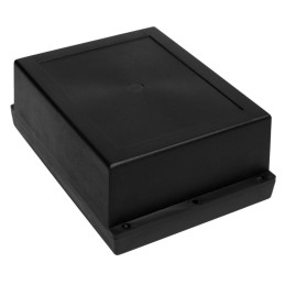 1 pcs - RS PRO Black ABS Enclosure, IP65, IK07, Black Lid, 198.05 x 144.7 x 72.25mm