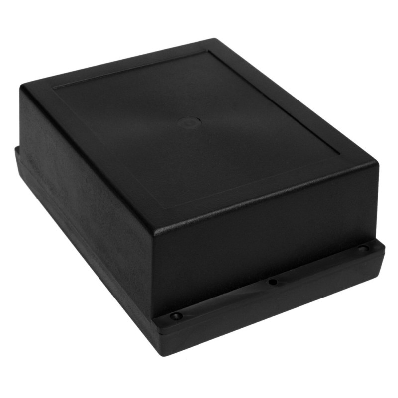 1 pcs - RS PRO Black ABS Enclosure, IP65, IK07, Black Lid, 198.05 x 144.7 x 72.25mm