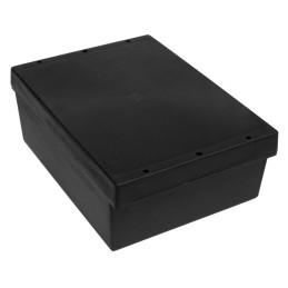 1 pcs - RS PRO Black ABS Enclosure, IP65, IK07, Black Lid, 198.05 x 144.7 x 72.25mm