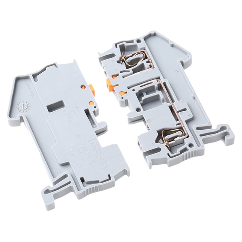 5 pcs - Phoenix Contact ST 2.5-MT Series Grey Knife Disconnect Terminal Block, 0.2 - 6mm², Single-Level, Spring Clamp