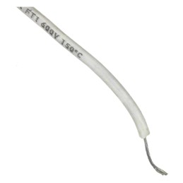 1 pcs - Alpha Wire 392250 Series White 0.33 mm² Hook Up Wire, 22 AWG, 7/0.25 mm, 30.5m, Silicone Insulation