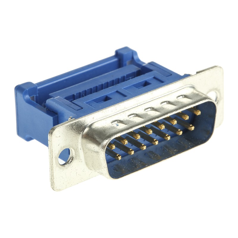 5 pcs - RS PRO 15 Way Cable Mount D-sub Connector Plug, 2.54mm Pitch