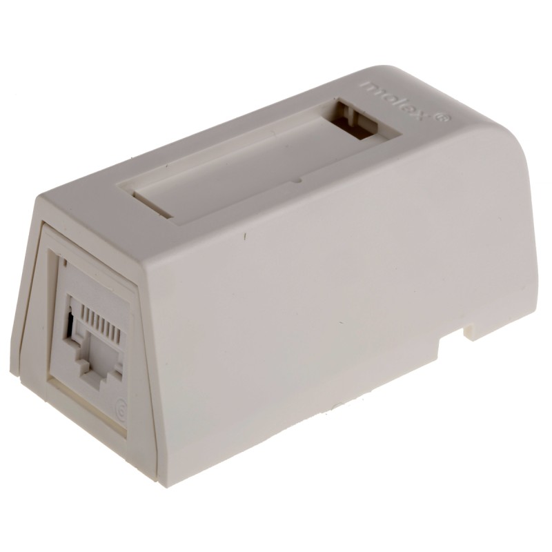 1 pcs - Molex Premise Networks Cat6 1 Way RJ45 Surface Box,With UTP Shield Type