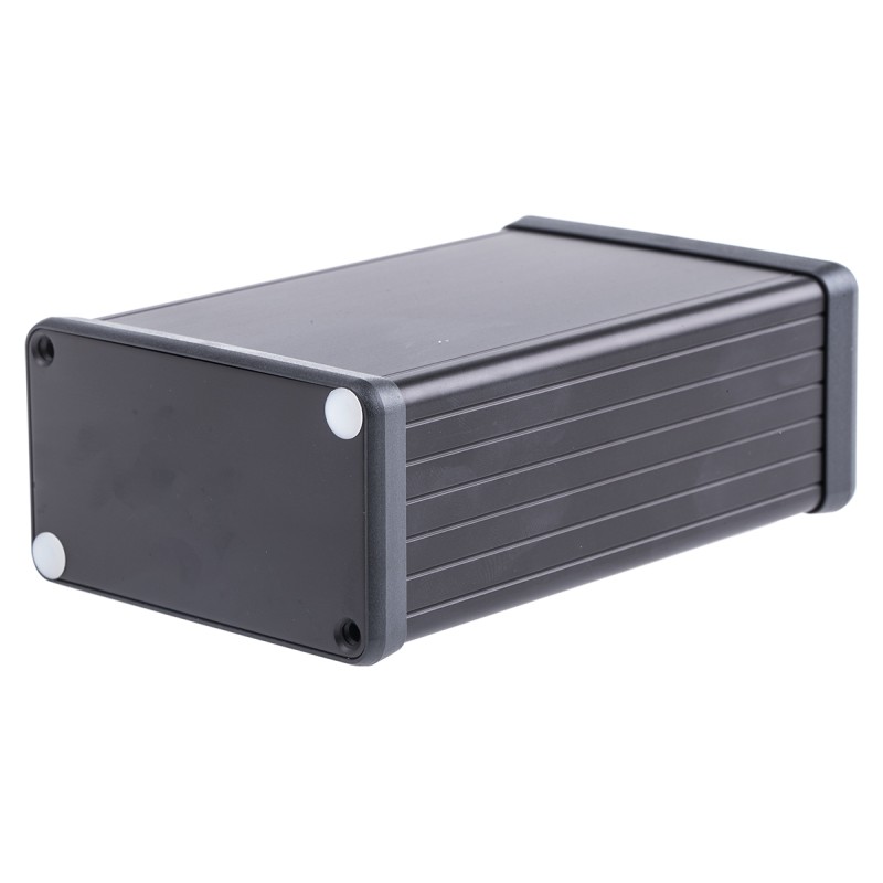 1 pcs - Hammond 1455 Series Black Aluminium Enclosure, IP54, Black Lid, 120 x 78 x 43mm