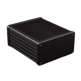 1 pcs - Hammond 1455 Series Black Aluminium Enclosure, IP54, Black Lid, 120 x 78 x 43mm
