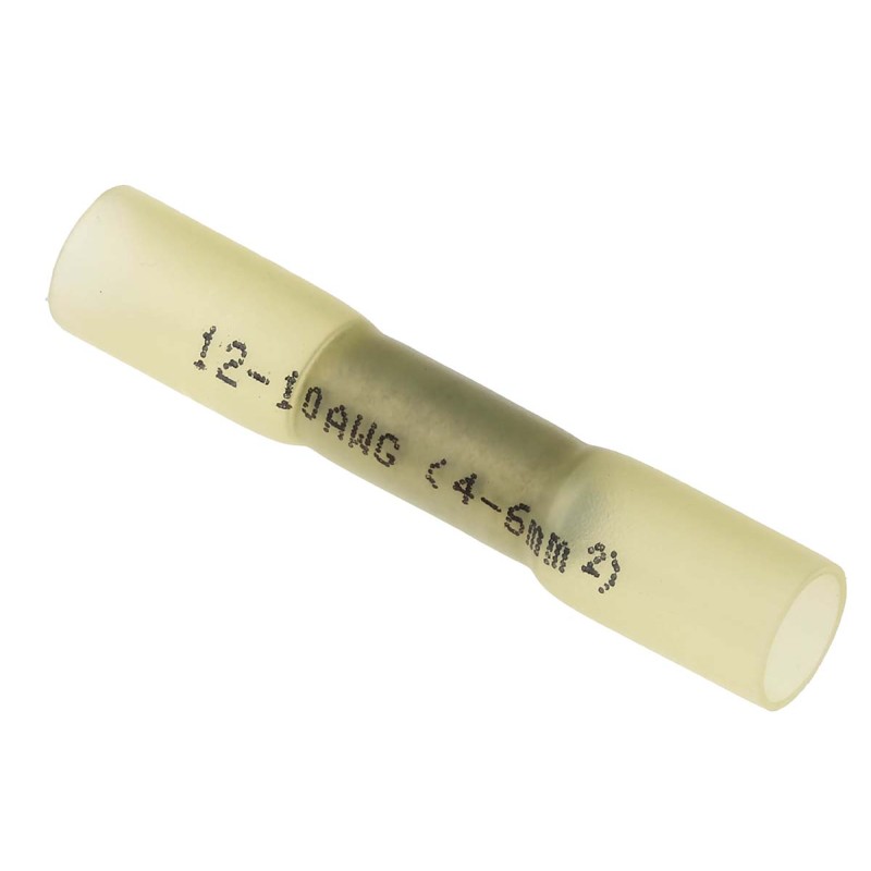 1 Bag of 10 - RS PRO Heat Shrink Splice Connector, Yellow, Insulated