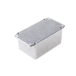 1 pcs - Hammond 1590 Series Natural Die Cast Aluminium Enclosure, IP54, Flanged, Natural Lid, 120.5 x 79.5 x 55mm