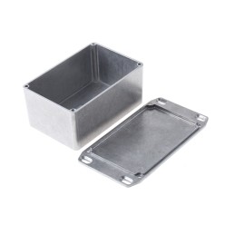1 pcs - Hammond 1590 Series Natural Die Cast Aluminium Enclosure, IP54, Flanged, Natural Lid, 120.5 x 79.5 x 55mm